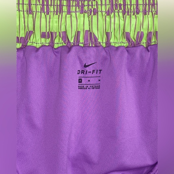 Nike Tempo Dry-Fit Printed Running Shorts, Women's Sz M, Lime Glow Violet, NWOT - Picture 5 of 5
